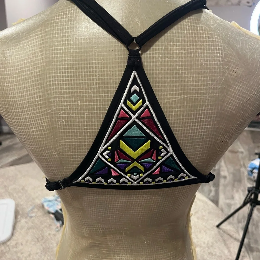PINK black bikini top - Picture 2 of 2